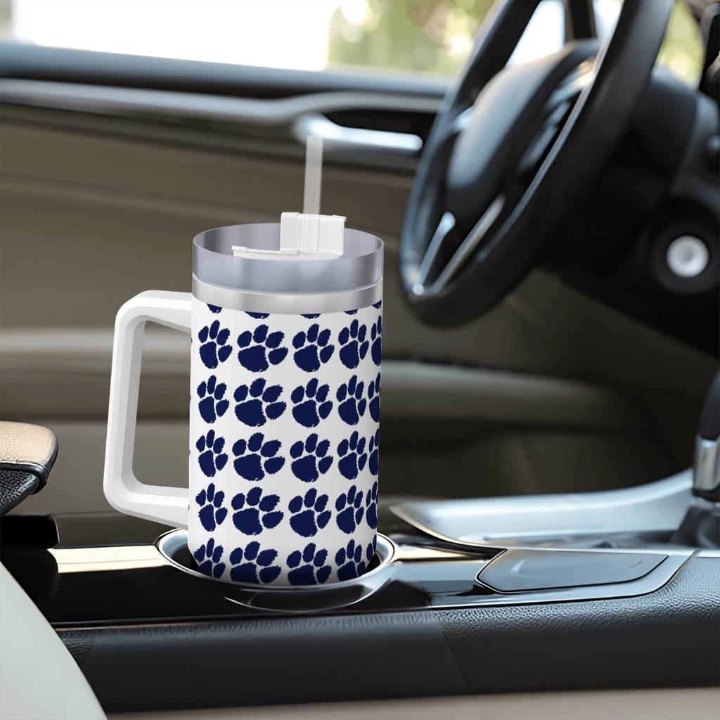 Edgewood Paw Print Travel Coffee Mug with Handle and Straw (40oz) 3562876920653970271208586780023905902919680n
