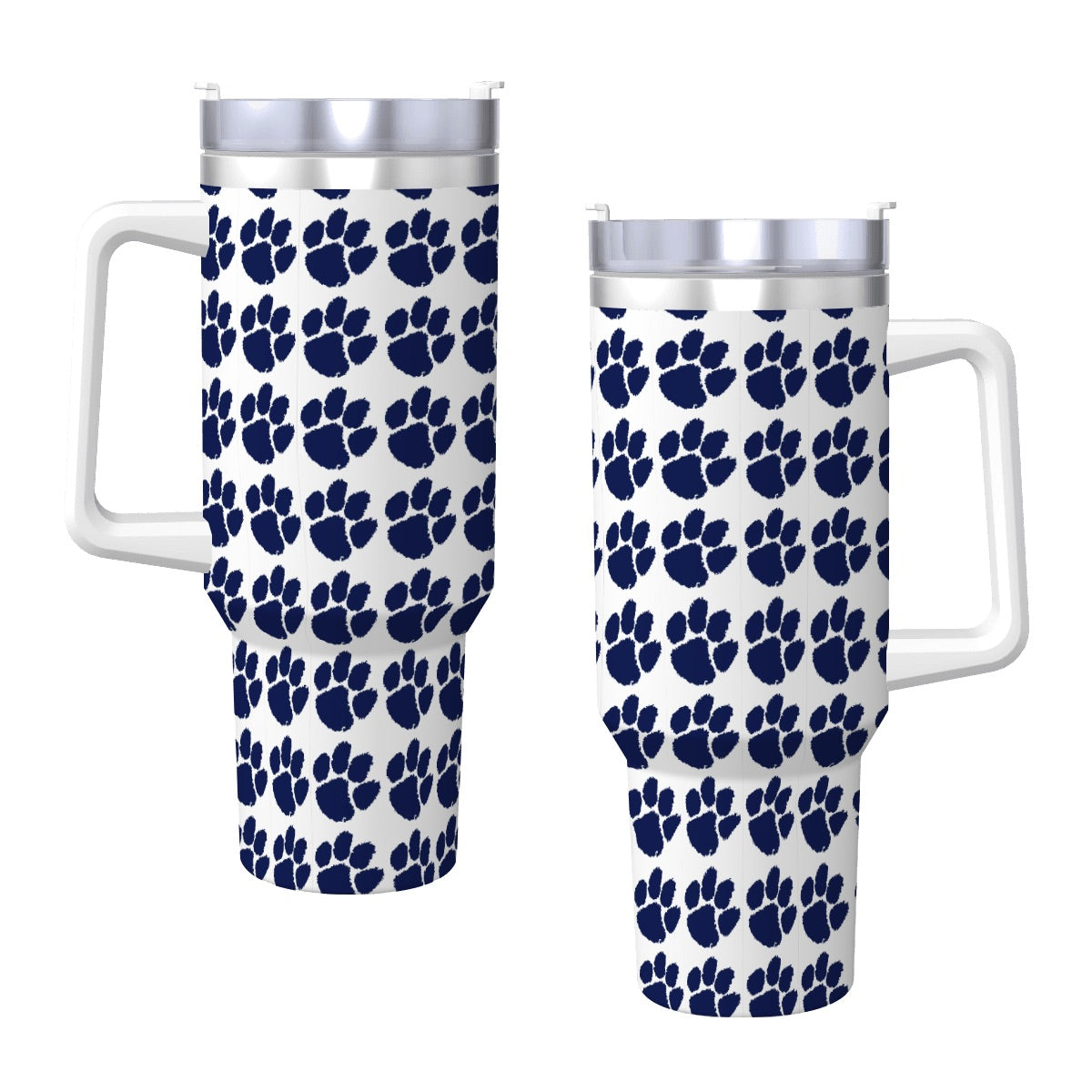 Edgewood Paw Print Travel Coffee Mug with Handle and Straw (40oz) 3562876920653970271208586780023905902919680n