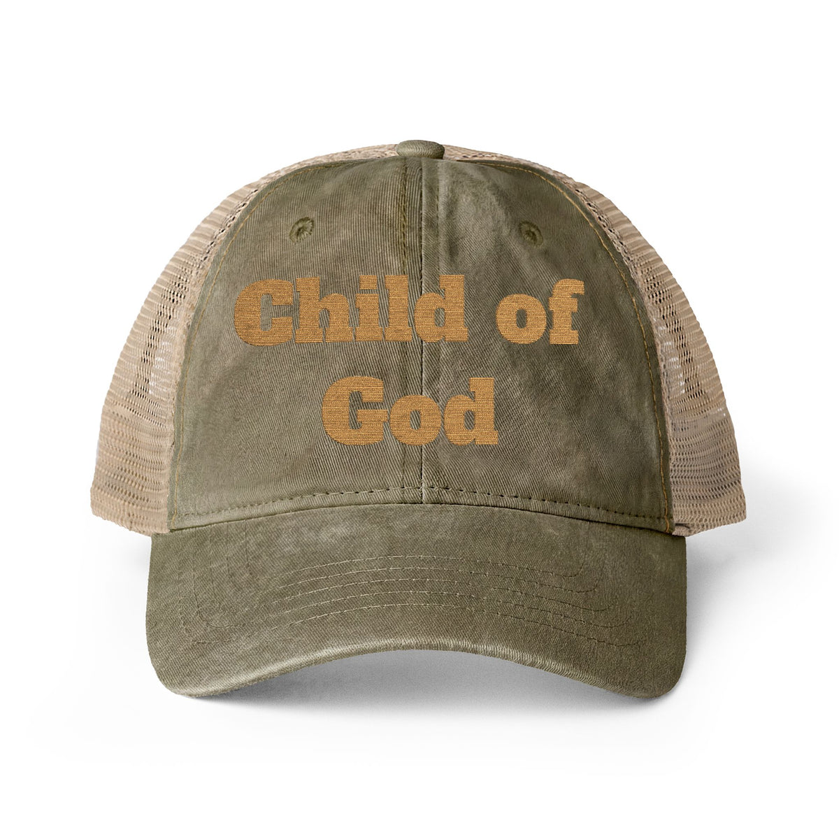 Women's Washed Ponyhole breathable Mesh-Back Caps with Ponytail Hole