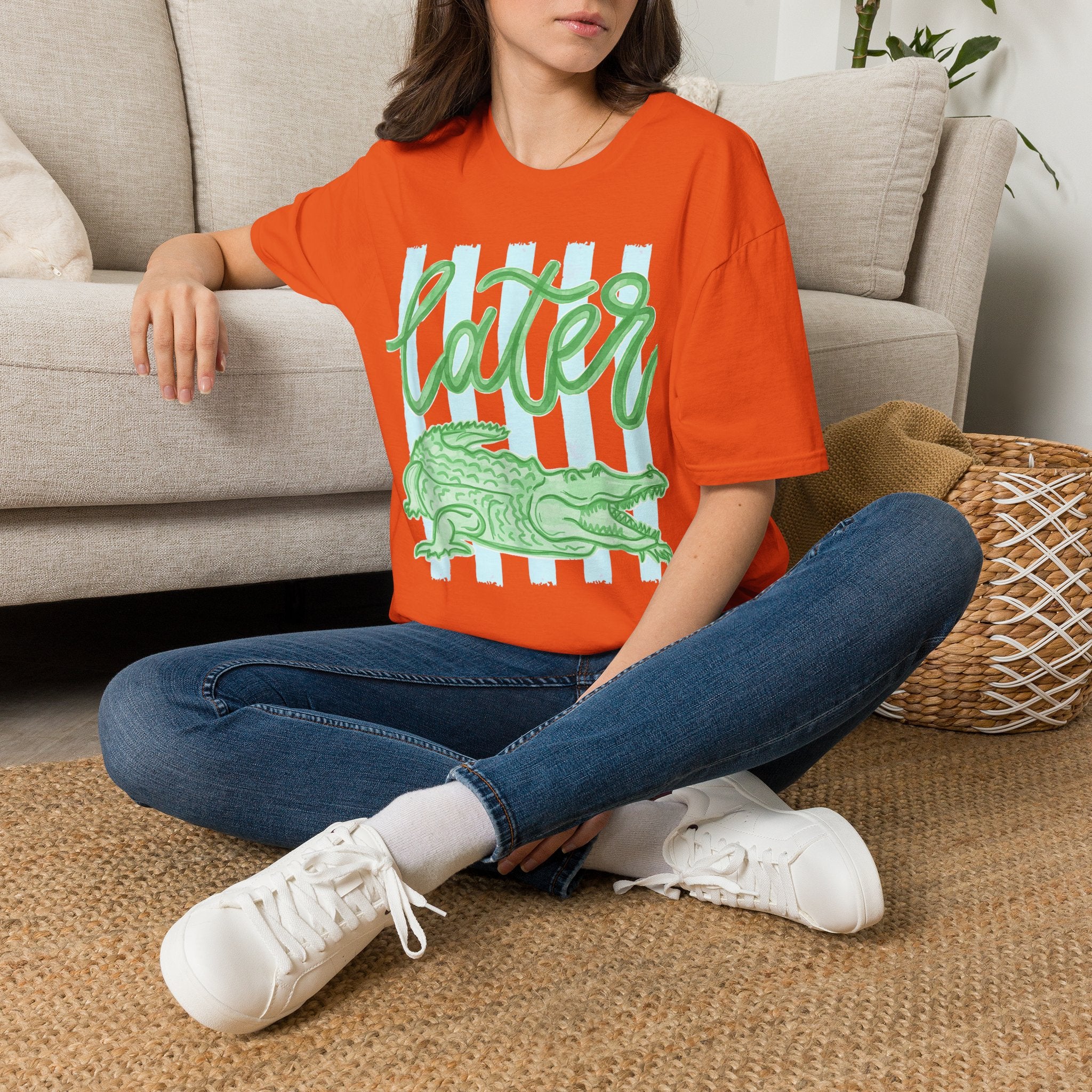 Later Alligator T-Shirt — Playful Crocodile Graphic Tee
