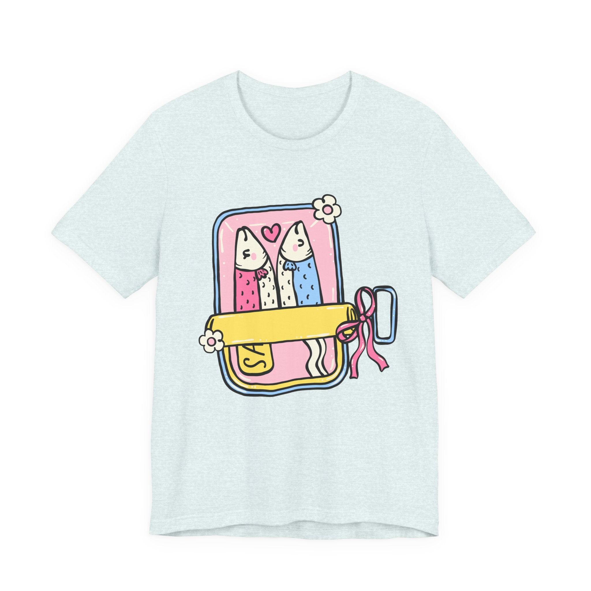 Cute Sardine Pastel Sleepingbag Illustration T-Shirt | Pastel Beach Graphic