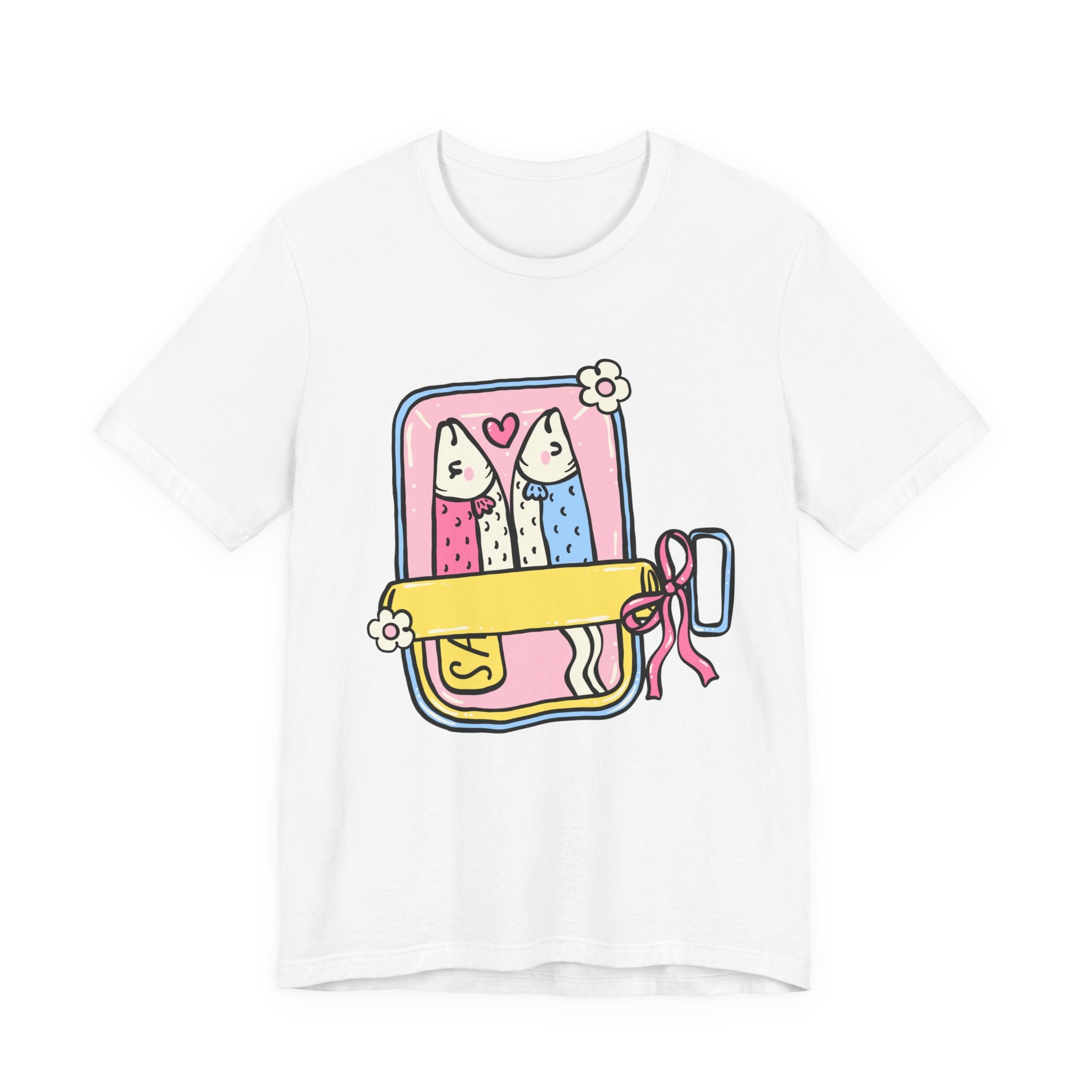 Cute Sardine Pastel Sleepingbag Illustration T-Shirt | Pastel Beach Graphic