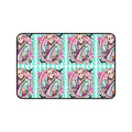 Retro Pastel Jason Pattern Desk Mat — Horror Movie Aesthetic Gaming Mouse Pad