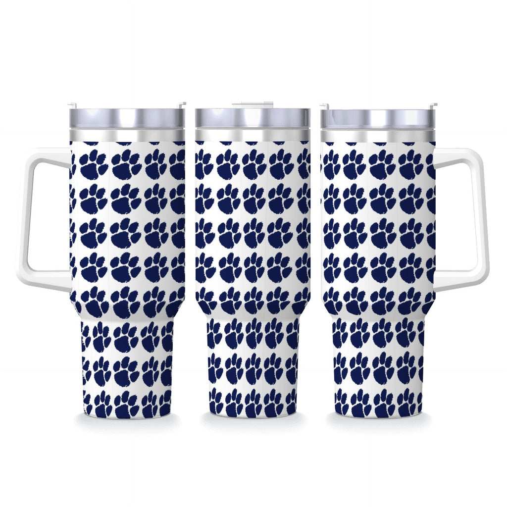 Edgewood Paw Print Travel Coffee Mug with Handle and Straw (40oz) 3562876920653970271208586780023905902919680n