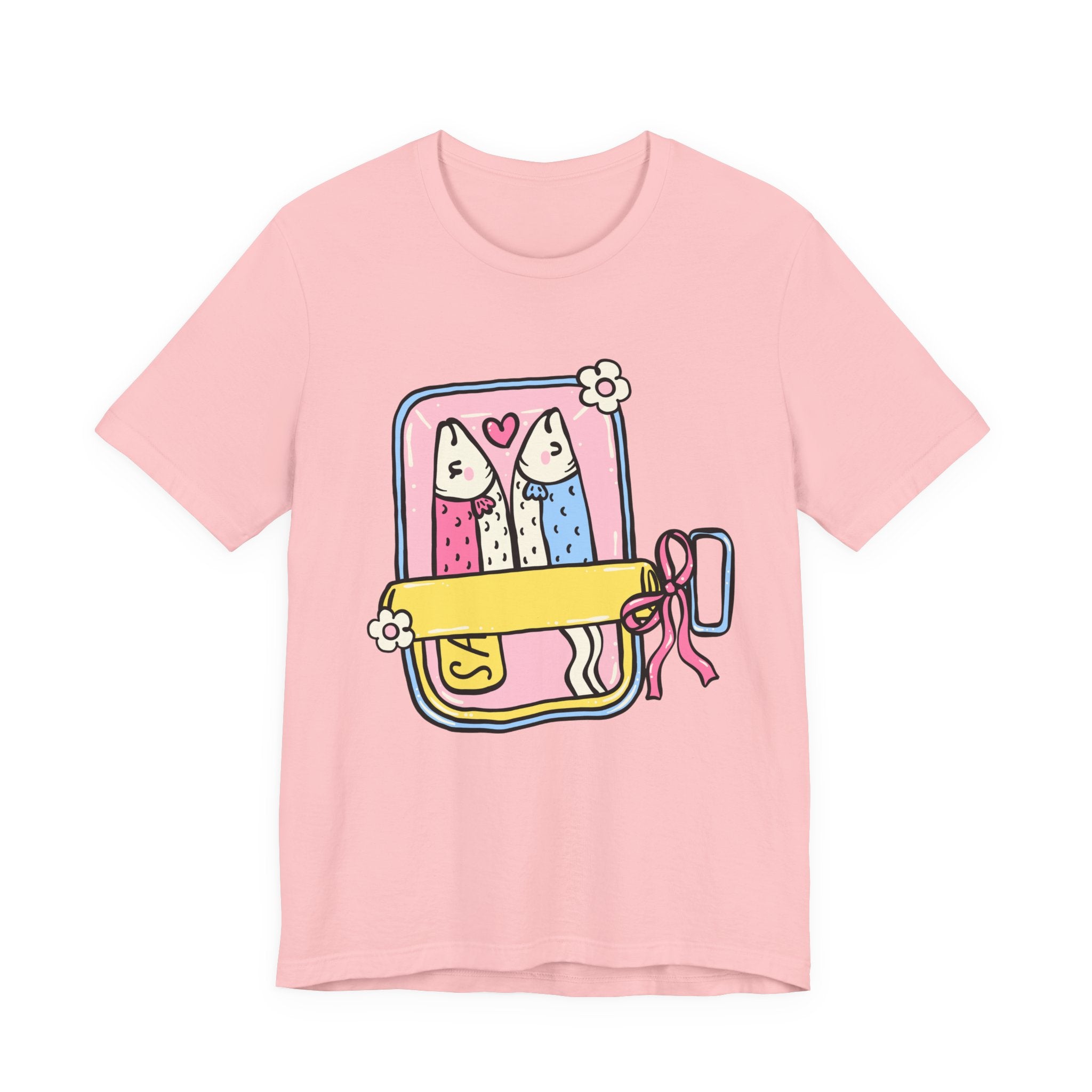 Cute Sardine Pastel Sleepingbag Illustration T-Shirt | Pastel Beach Graphic