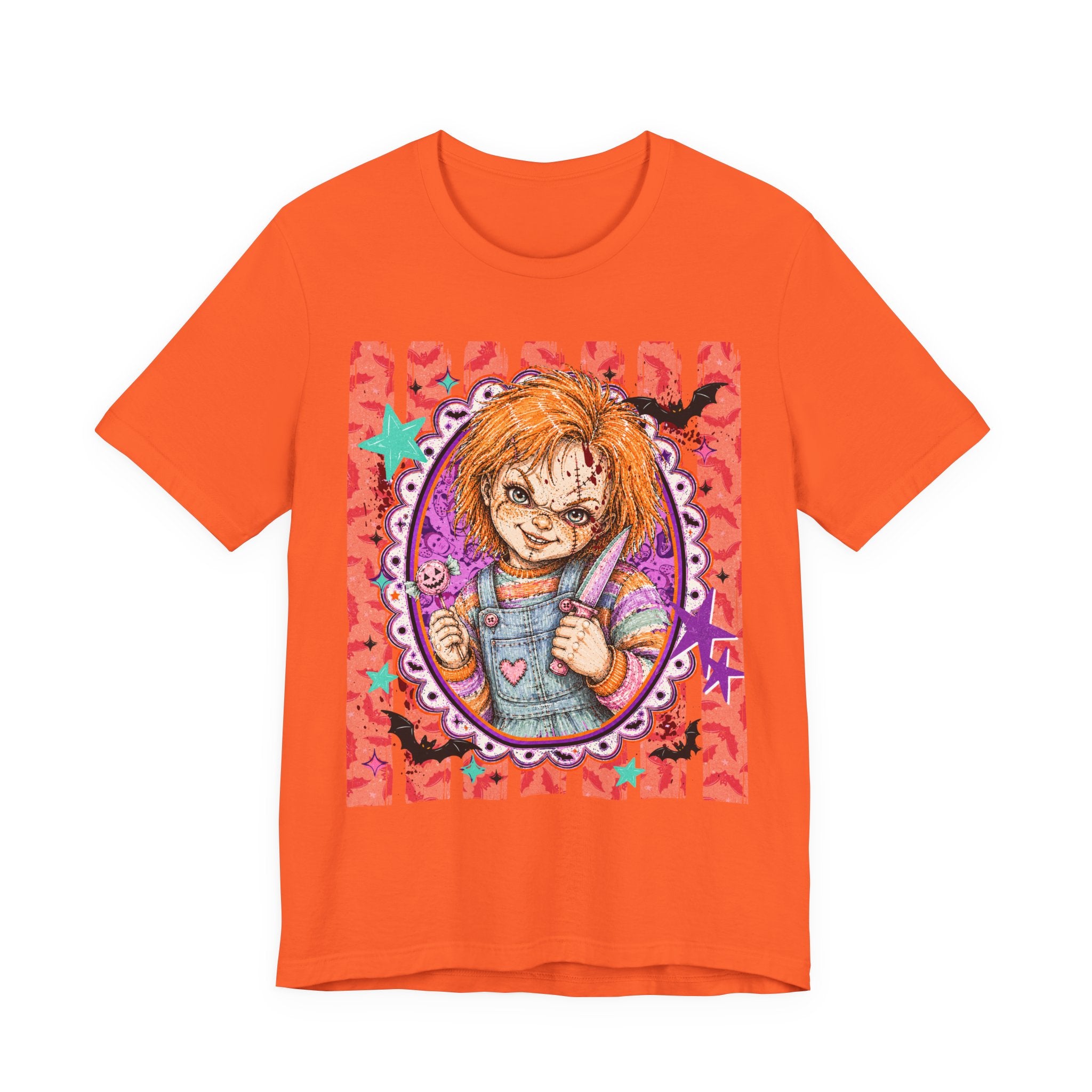 Chucky Doll Graphic Tee — Cute Creepy Chucky-Inspired Design