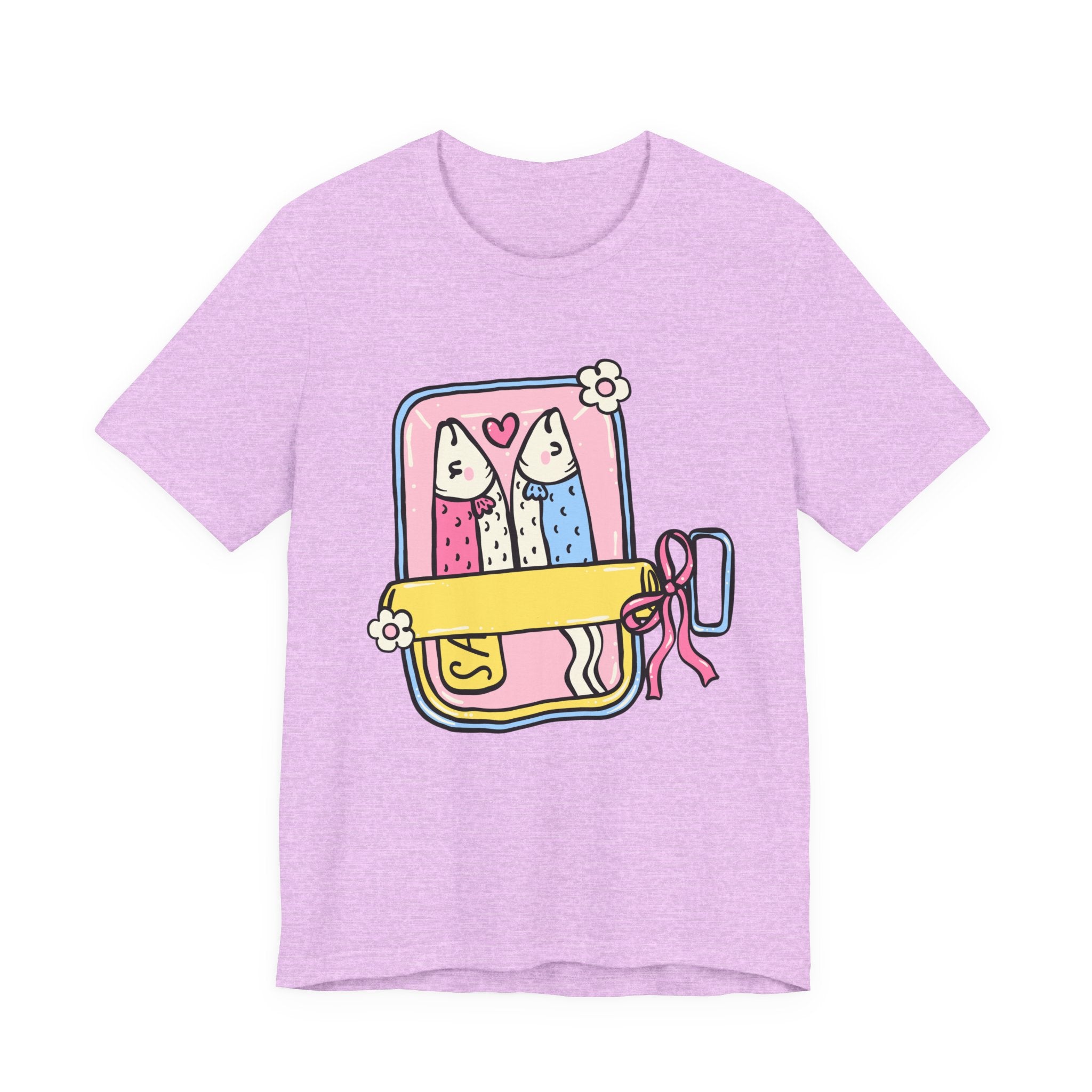 Cute Sardine Pastel Sleepingbag Illustration T-Shirt | Pastel Beach Graphic