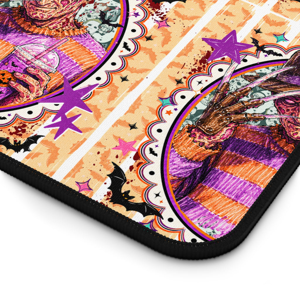 Freddy Krueger Pattern Desk Mat — Retro Horror Gaming Mouse Pad
