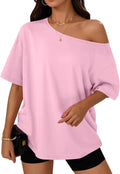 Trendy Queen Womens Off the Shoulder Tops Oversized Summer