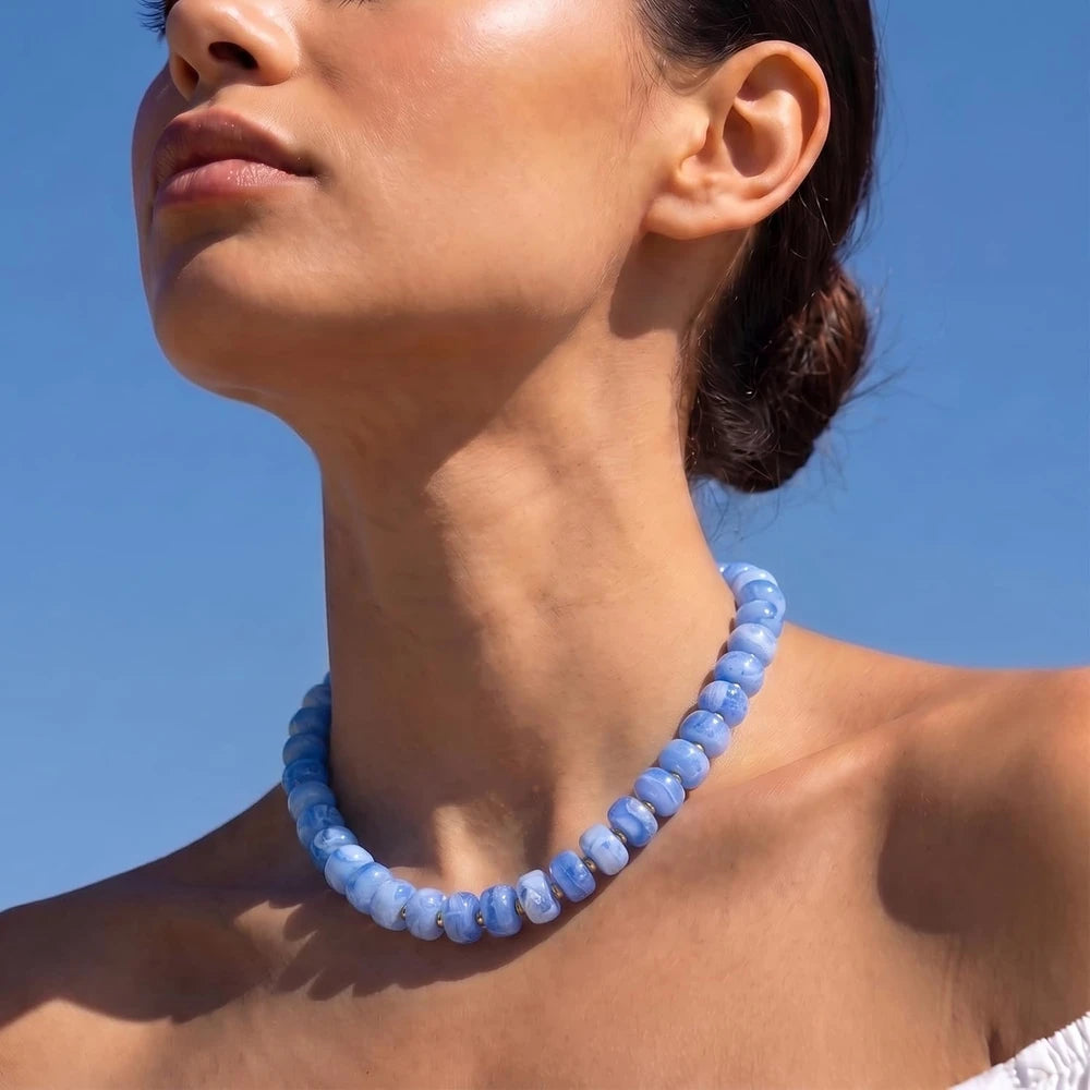 Chunky Resin Beaded Statement Necklace
