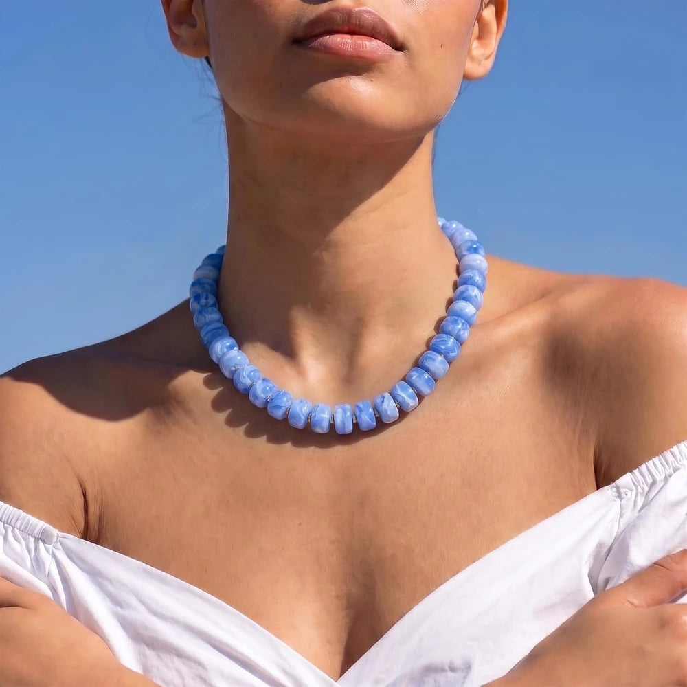 Chunky Resin Beaded Statement Necklace