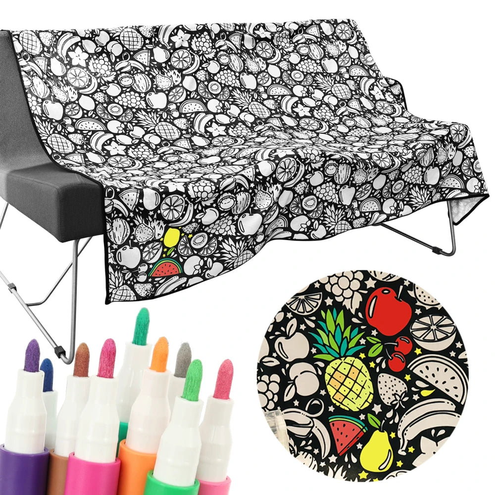 DIY Coloring Blanket with Markers