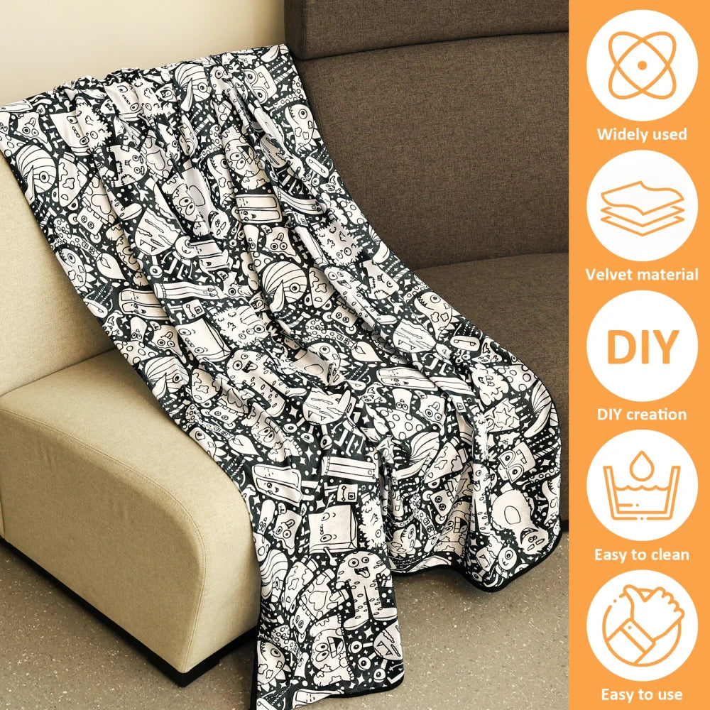 DIY Coloring Blanket with Markers