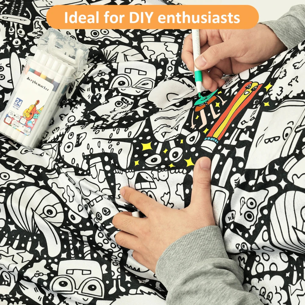 DIY Coloring Blanket with Markers