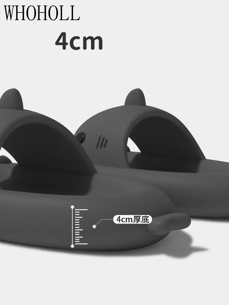 Thick Sole Shark Slippers