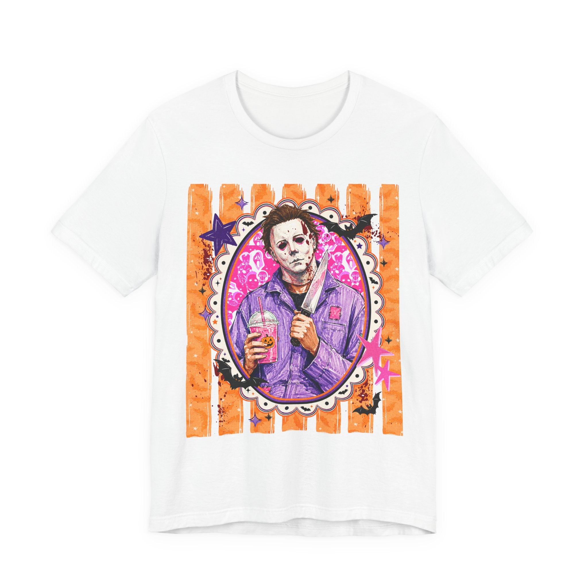 Michael Myers Retro Portrait Tee – Cute Creepy Halloween Horror Graphic Shirt