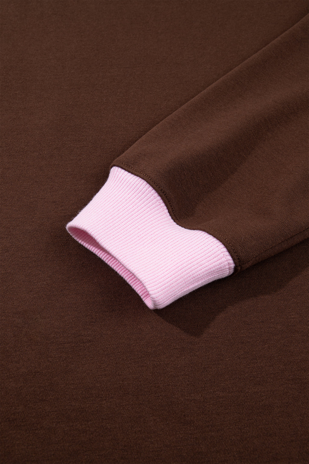 Pink Polka Dot Letter Graphic Colorblock Tunic Sweatshirt