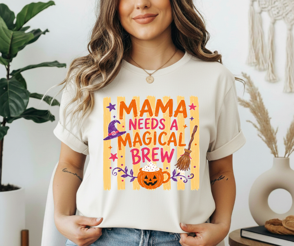 Mama Needs a Magical Brew Halloween Tee