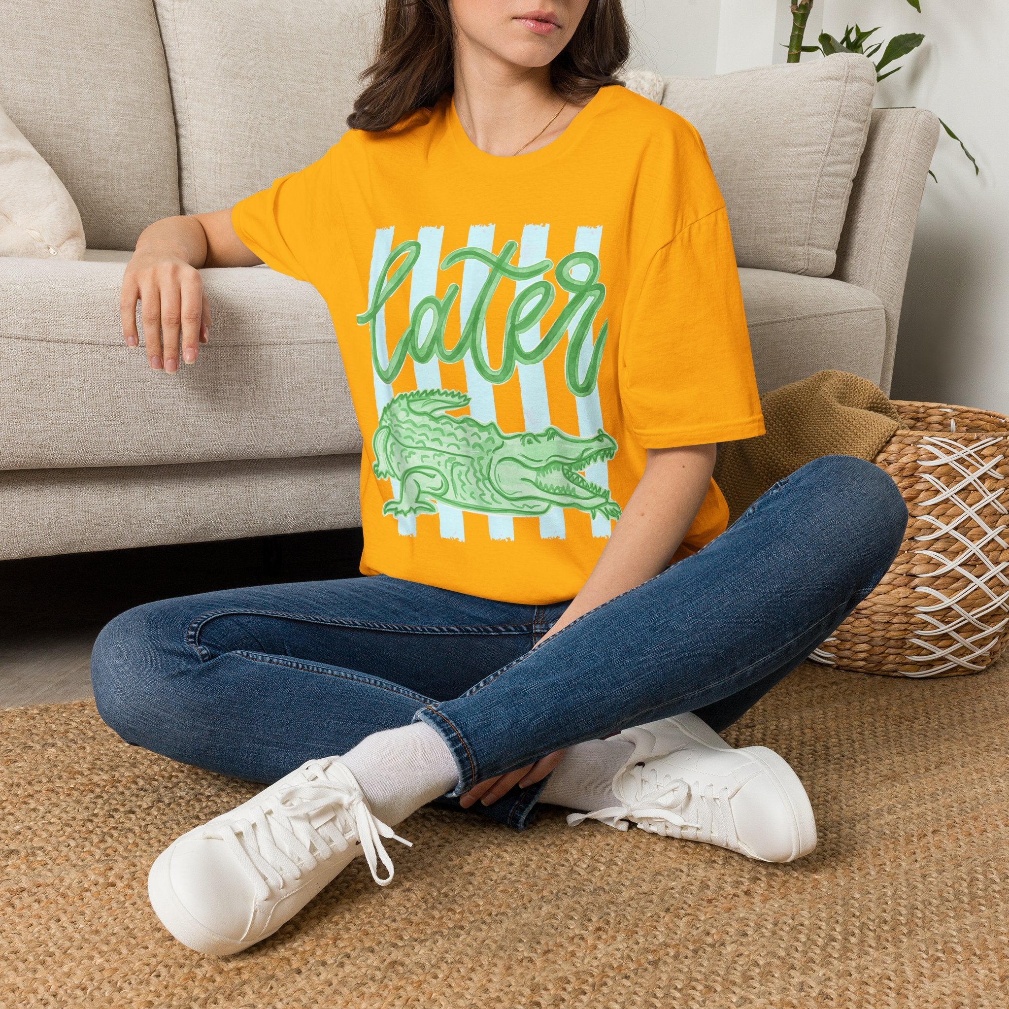 Later Alligator T-Shirt — Playful Crocodile Graphic Tee