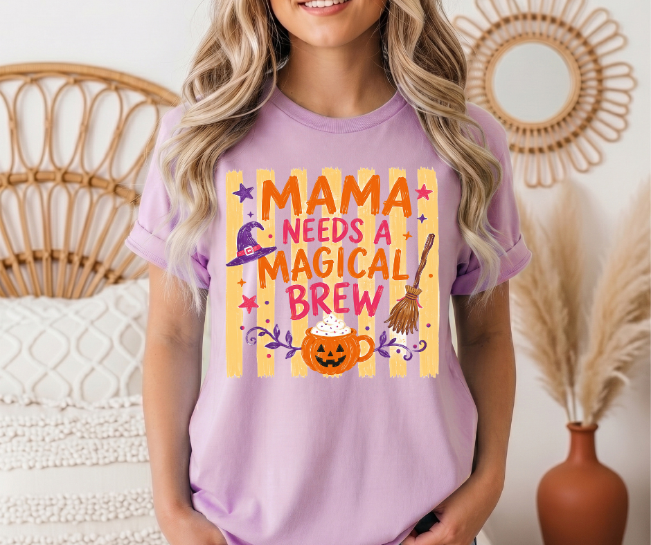 Mama Needs a Magical Brew Halloween Tee