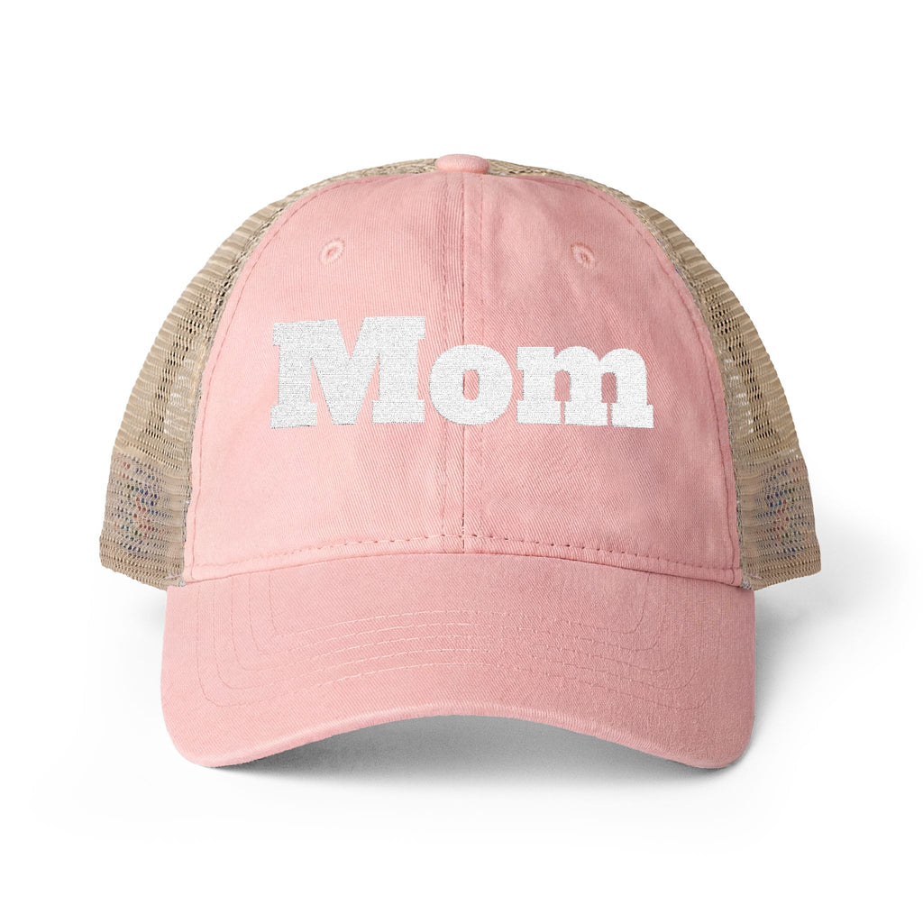 Women's Washed Mesh-Back Cap with Ponytail Hole