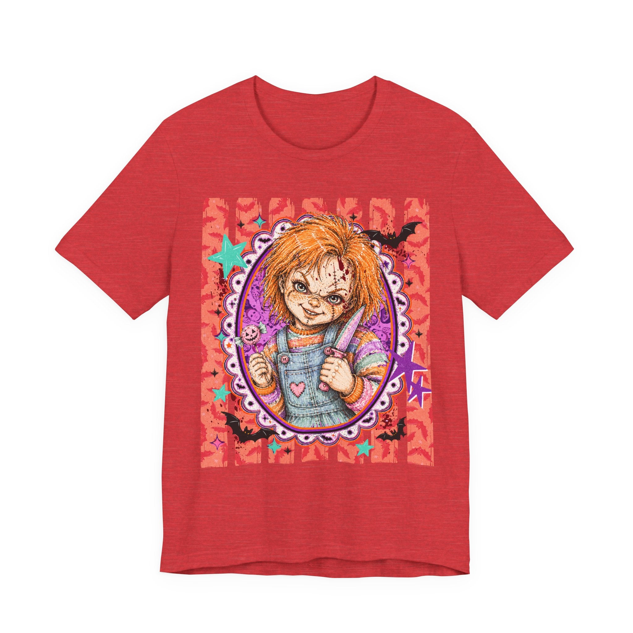 Chucky Doll Graphic Tee — Cute Creepy Chucky-Inspired Design