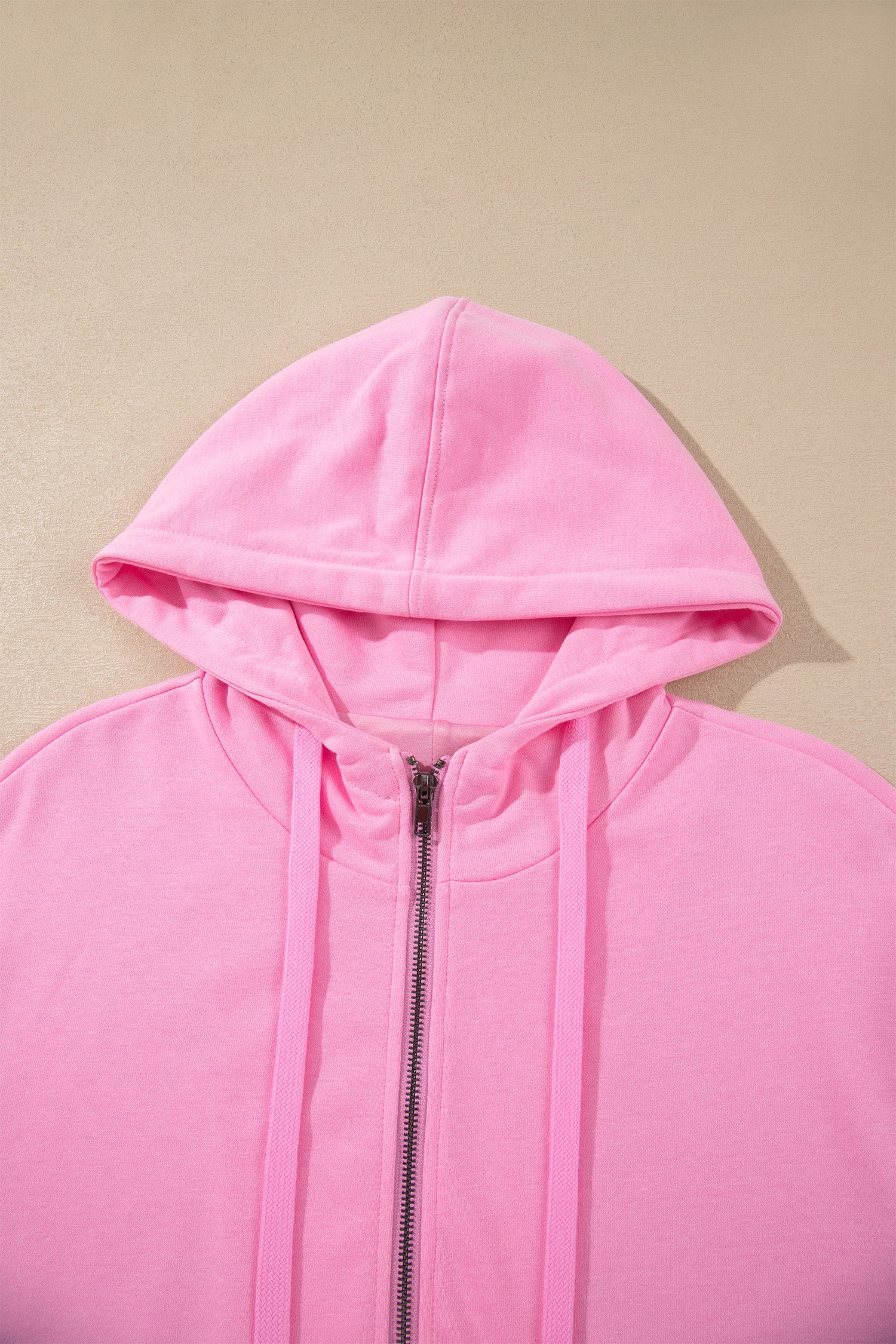 Sachet Pink Zip-up One Piece Long Sleeve Hoodie