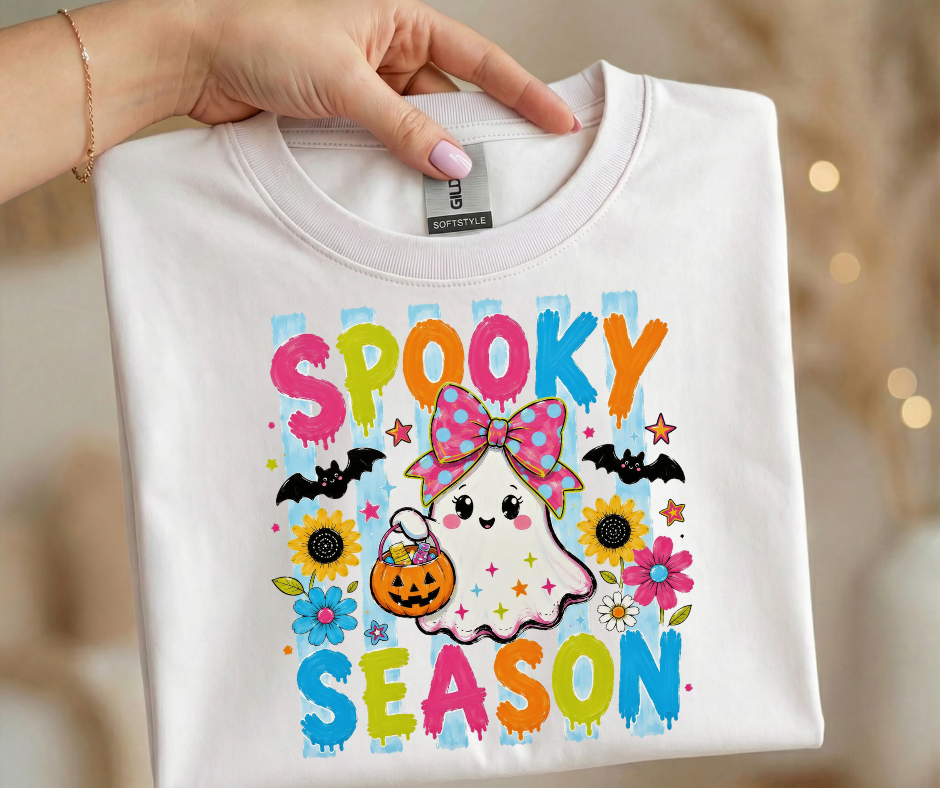 Spooky Season Shirt — Cute Ghost Pumpkin Halloween Tee