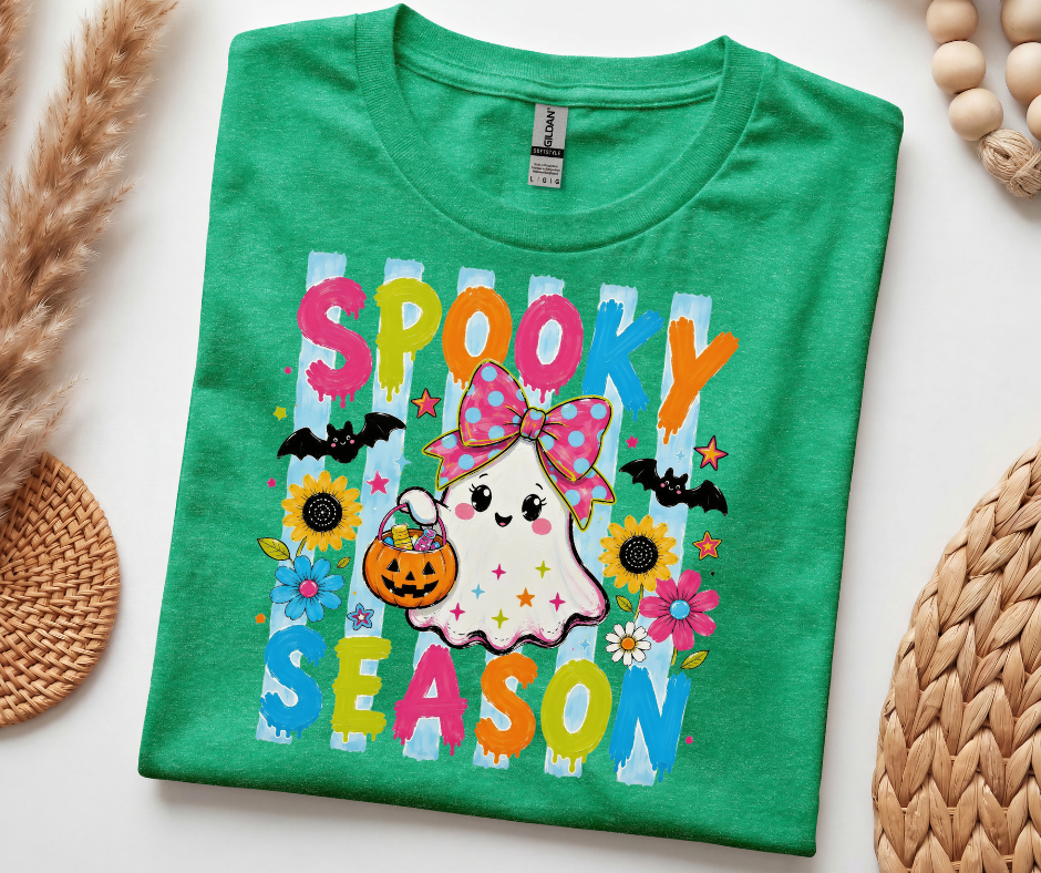 Spooky Season Shirt — Cute Ghost Pumpkin Halloween Tee