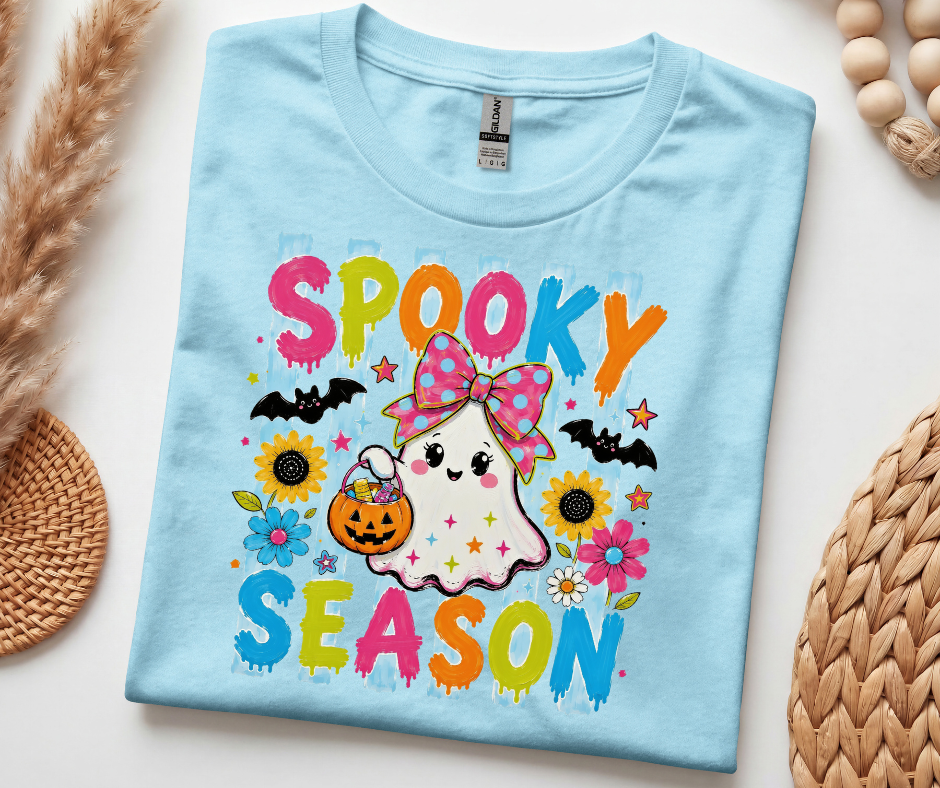 Spooky Season Shirt — Cute Ghost Pumpkin Halloween Tee