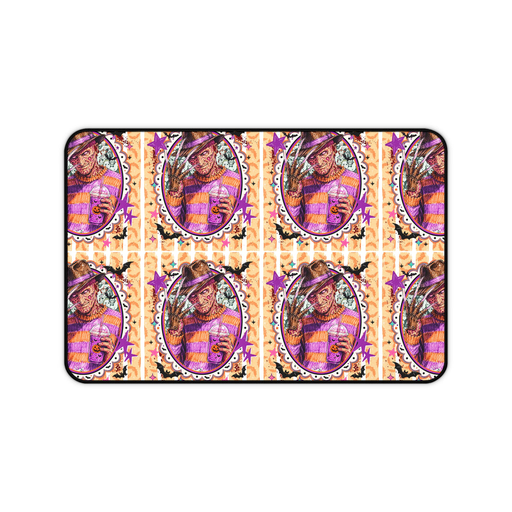 Freddy Krueger Pattern Desk Mat — Retro Horror Gaming Mouse Pad