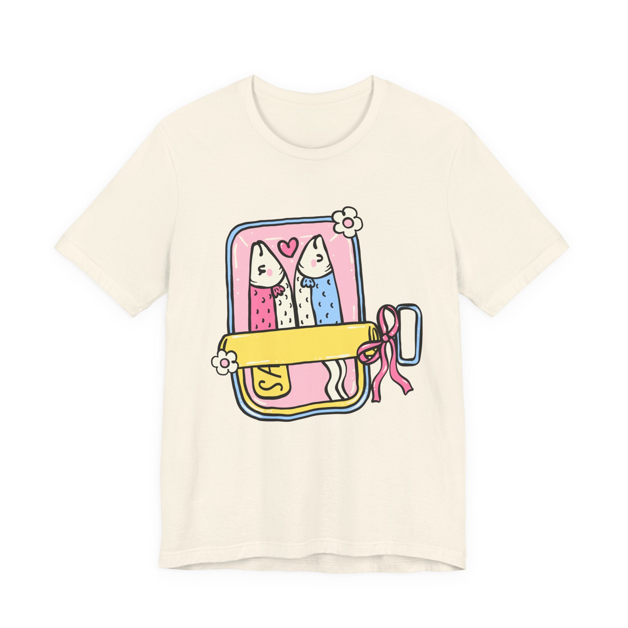 Cute Sardine Pastel Sleepingbag Illustration T-Shirt | Pastel Beach Graphic