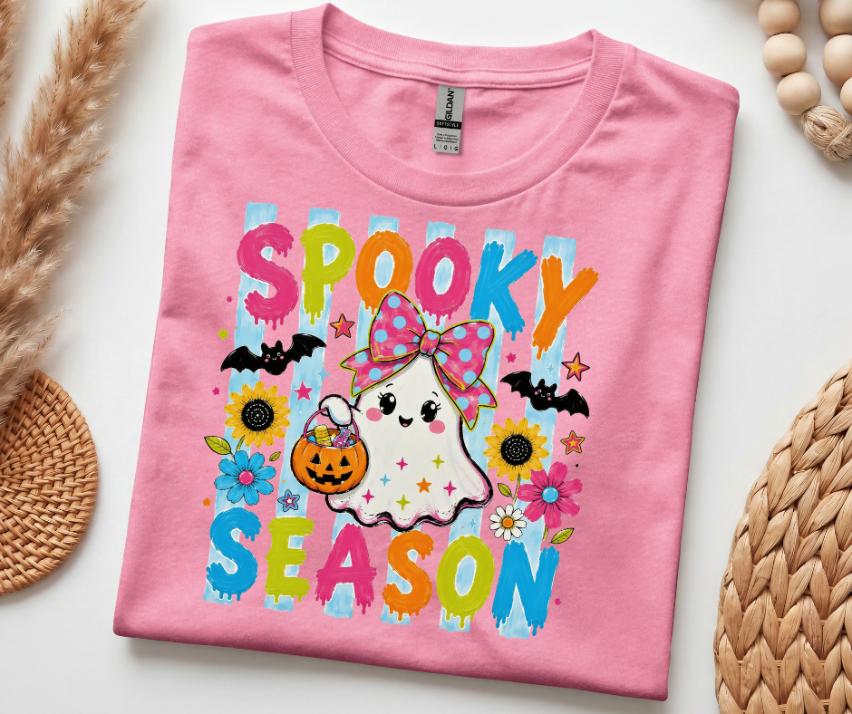 Spooky Season Shirt — Cute Ghost Pumpkin Halloween Tee