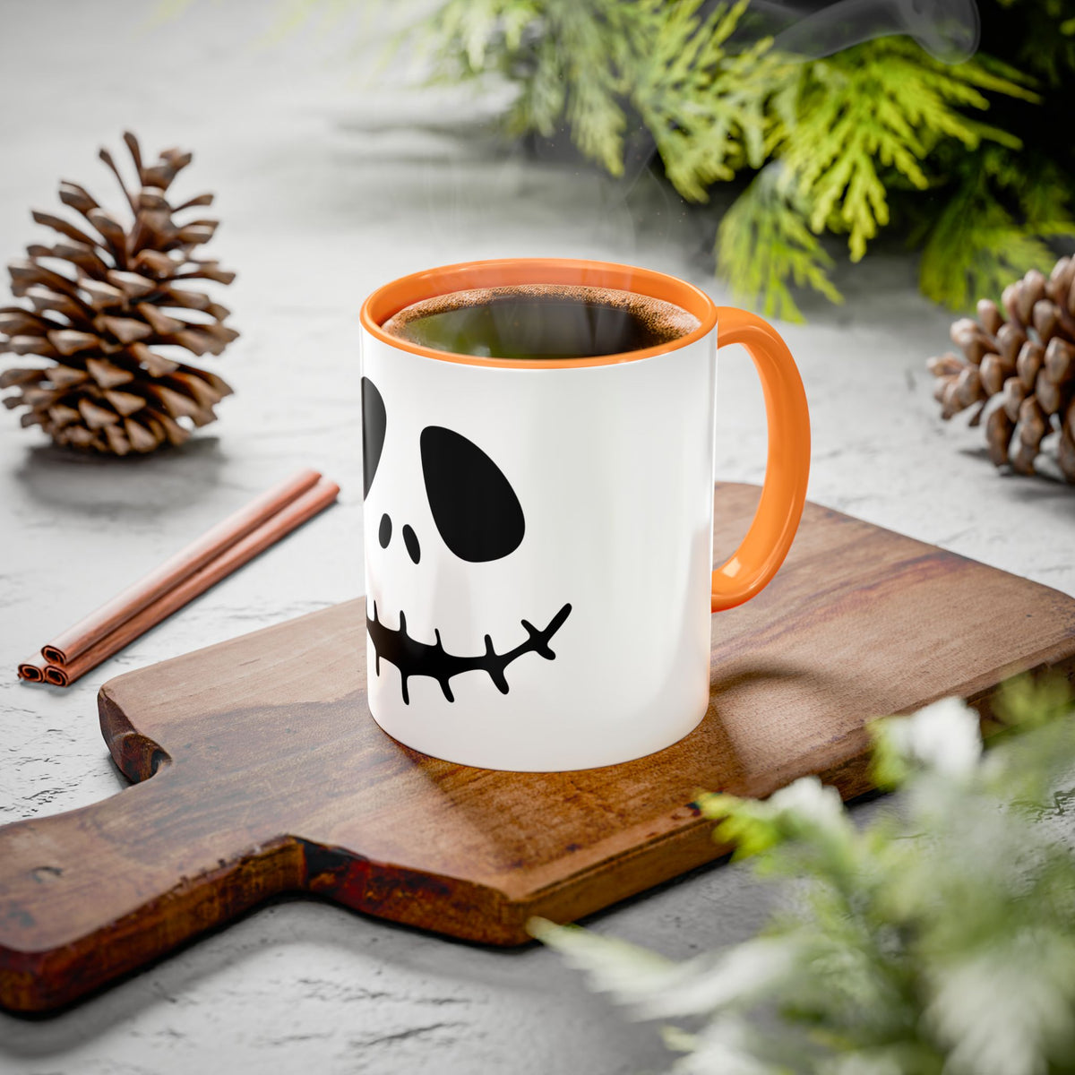 Jack Skellington Face Mug | Ceramic Coffee Mug 11oz 15oz