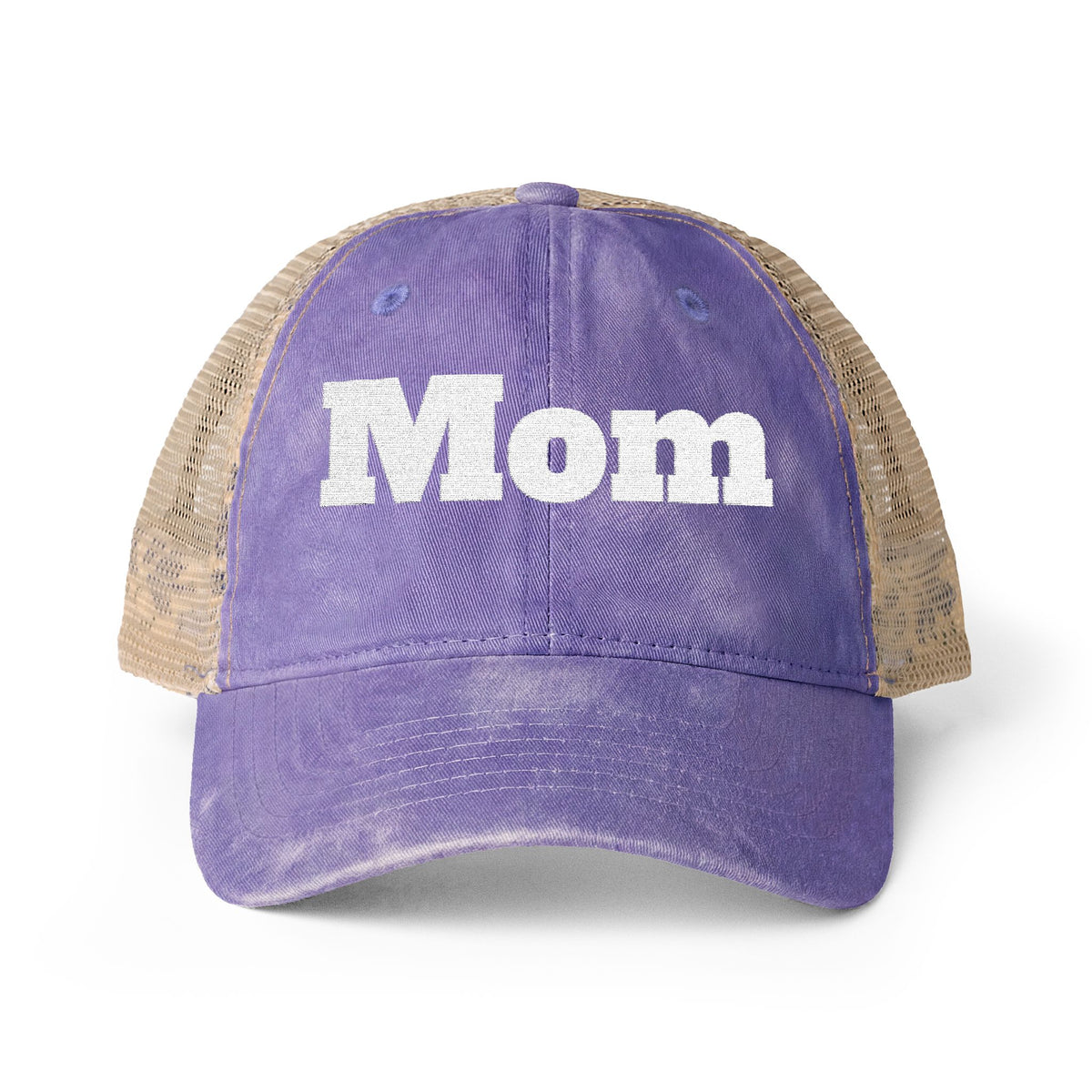 Women's Washed Mesh-Back Cap with Ponytail Hole