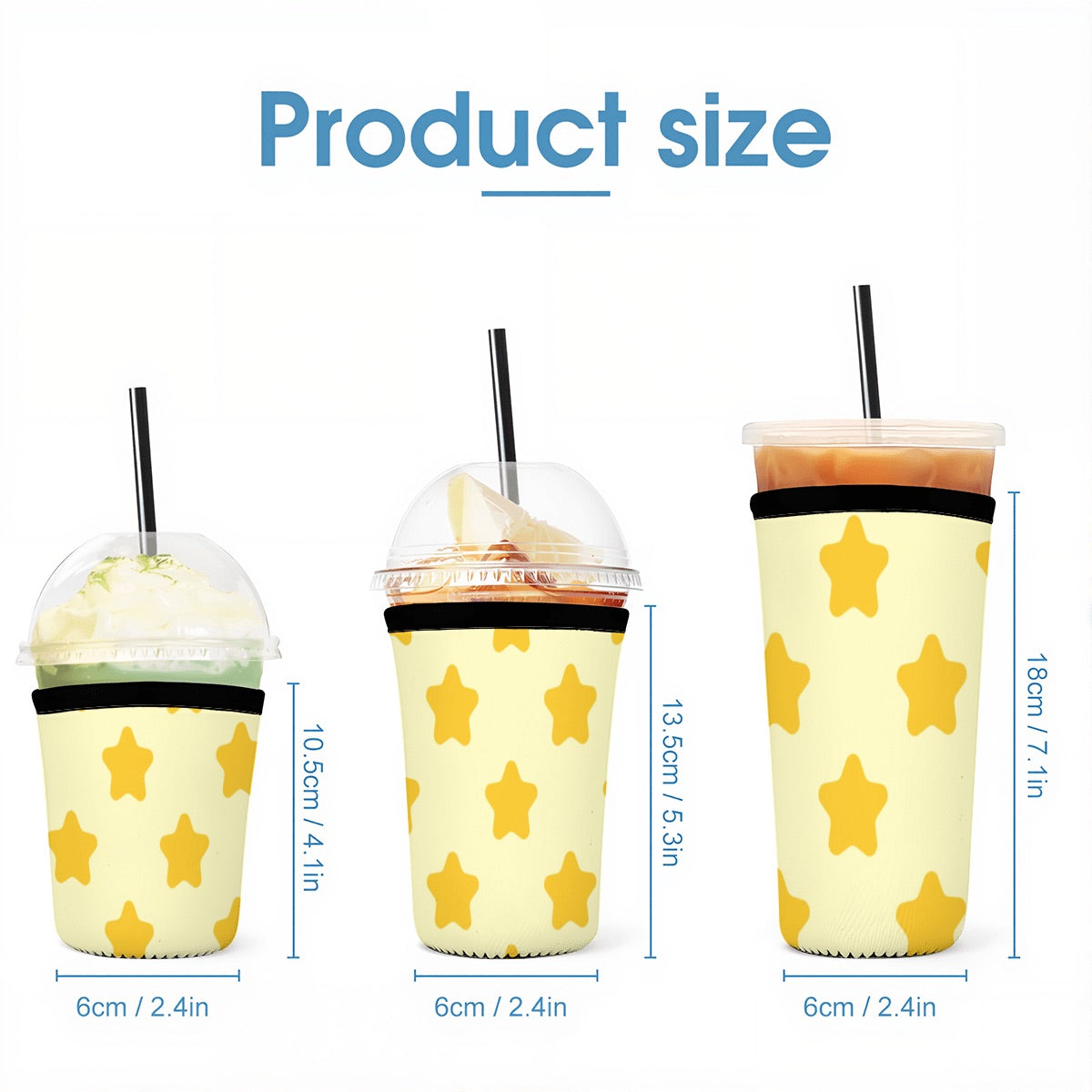 Sunshine Start Neoprene Koozies Cup Sleeve 3pcs 1 8 6 11 6 8