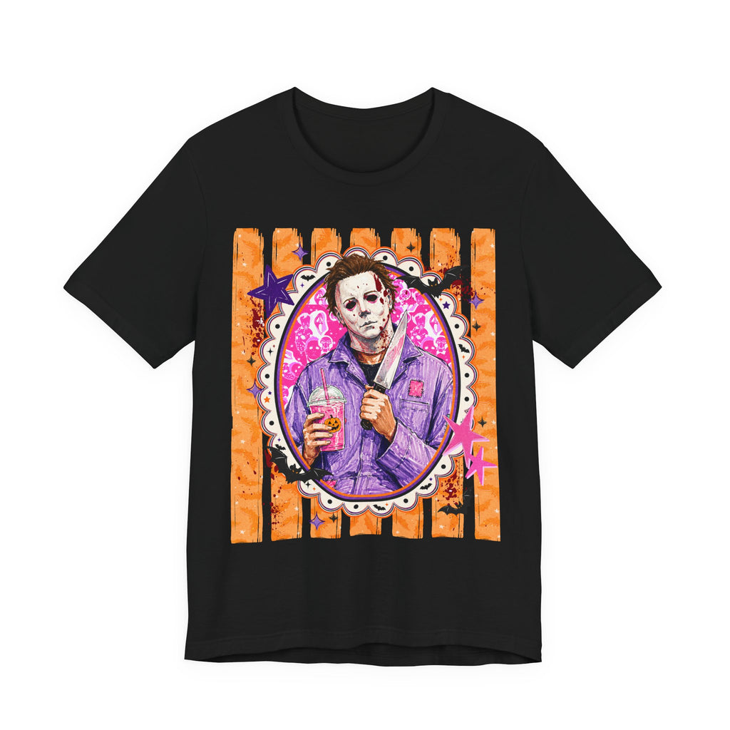 Michael Myers Retro Portrait Tee – Cute Creepy Halloween Horror Graphic Shirt