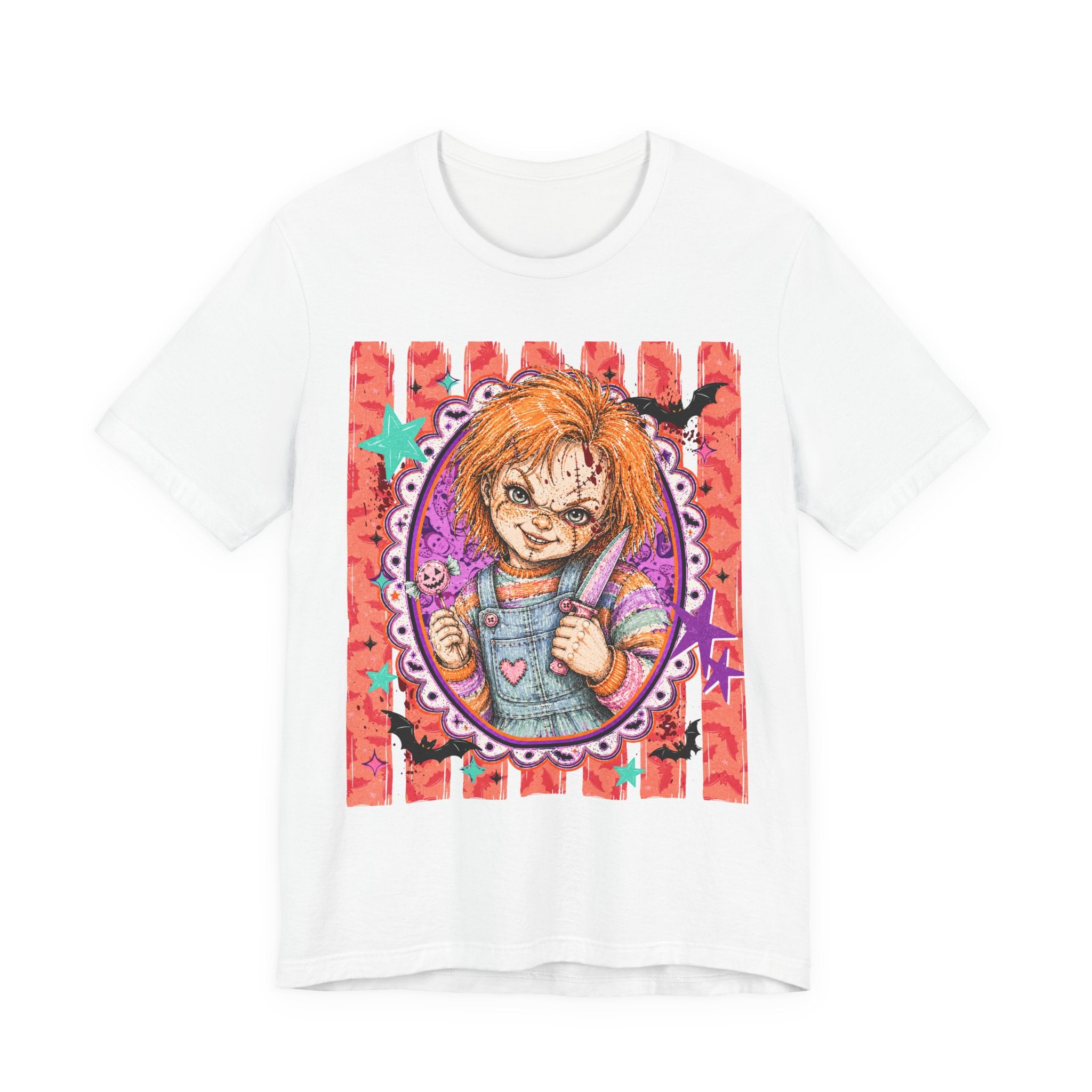 Chucky Doll Graphic Tee — Cute Creepy Chucky-Inspired Design