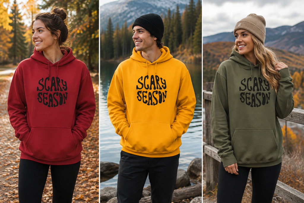 Scary Season Hoodie | Halloween spooky text sweatshirt