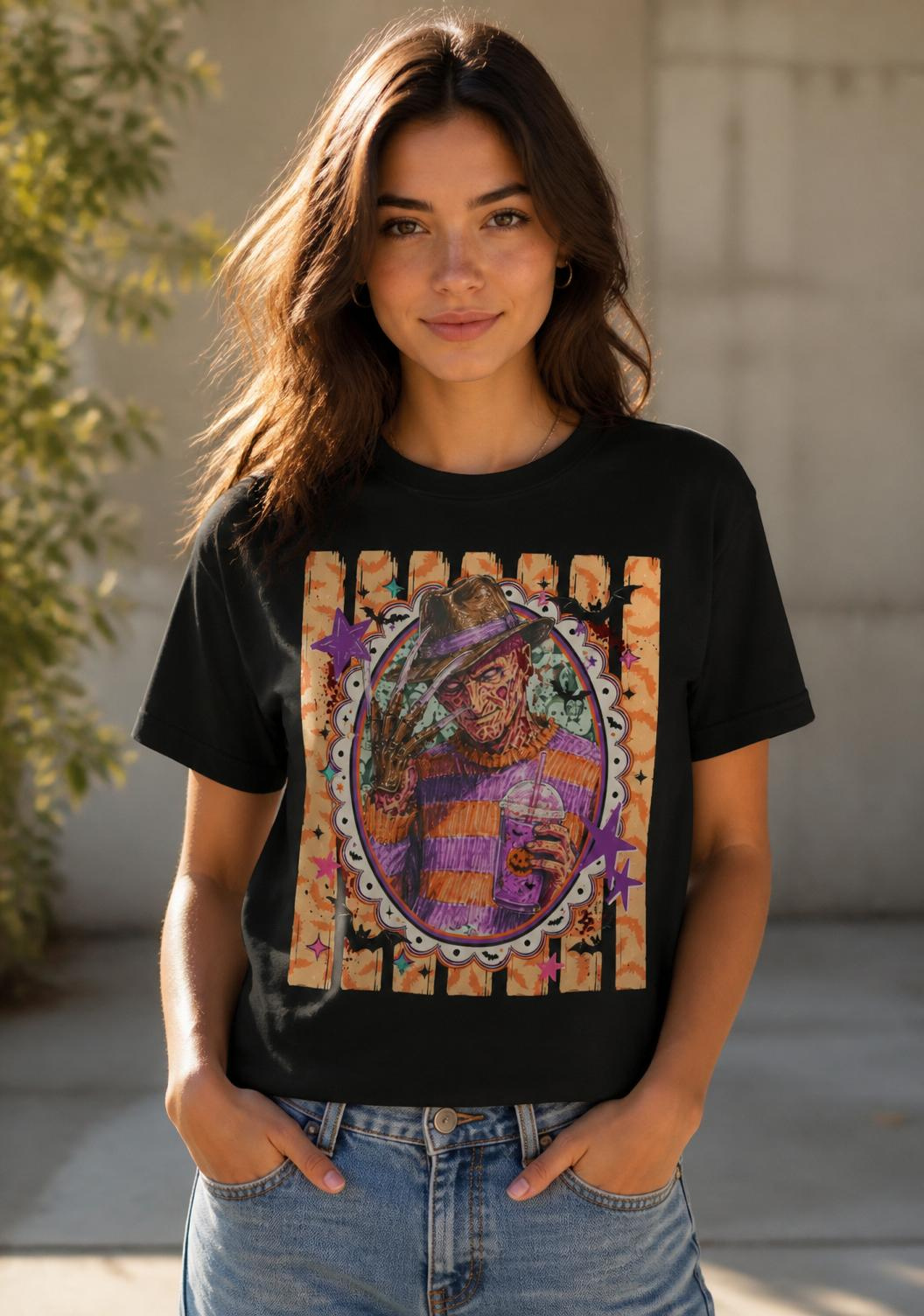 Freddy Krueger Halloween Tee – Retro Horror Nightmares Graphic T-Shirt