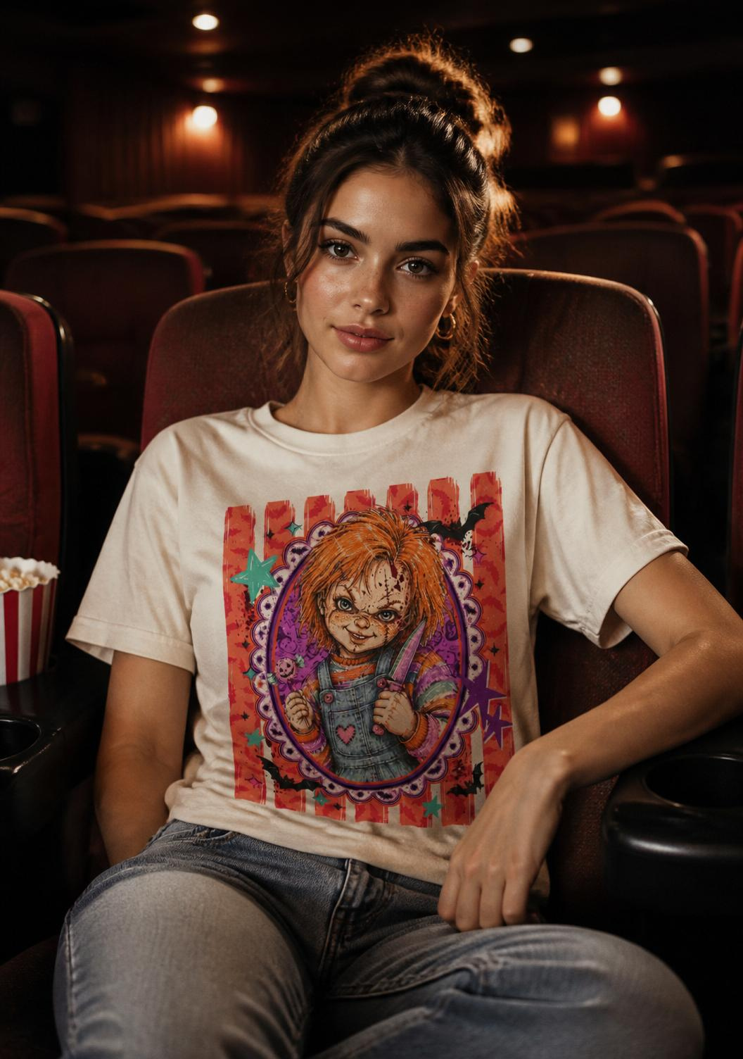Chucky Doll Graphic Tee — Cute Creepy Chucky-Inspired Design