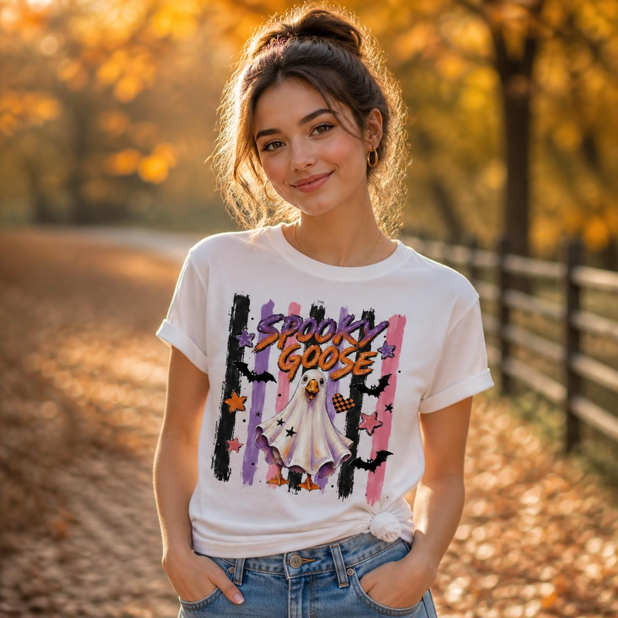 Cute Ghost Halloween T-Shirt – Soft Unisex Fall Graphic Tee