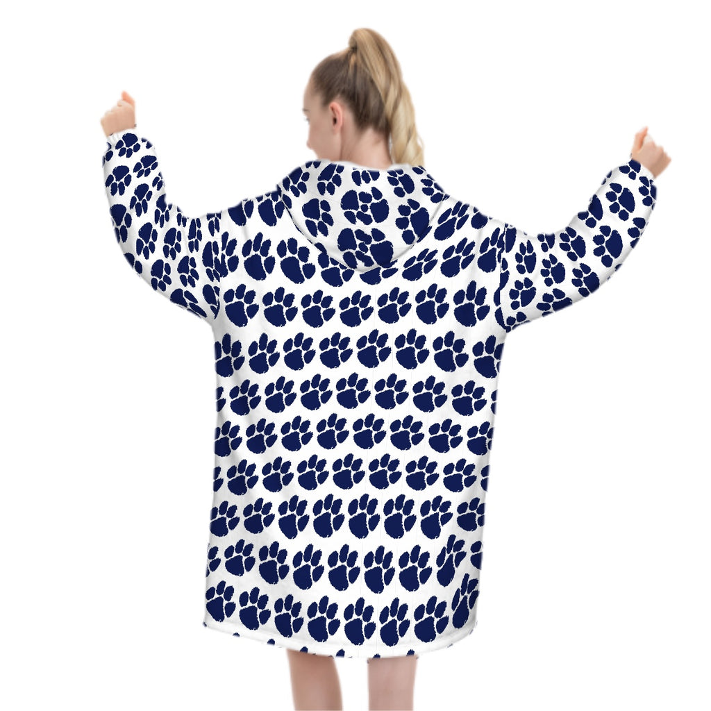 Edgewood Paw Print Adult Blanket Hoodie 3562876920653970271208586780023905902919680n
