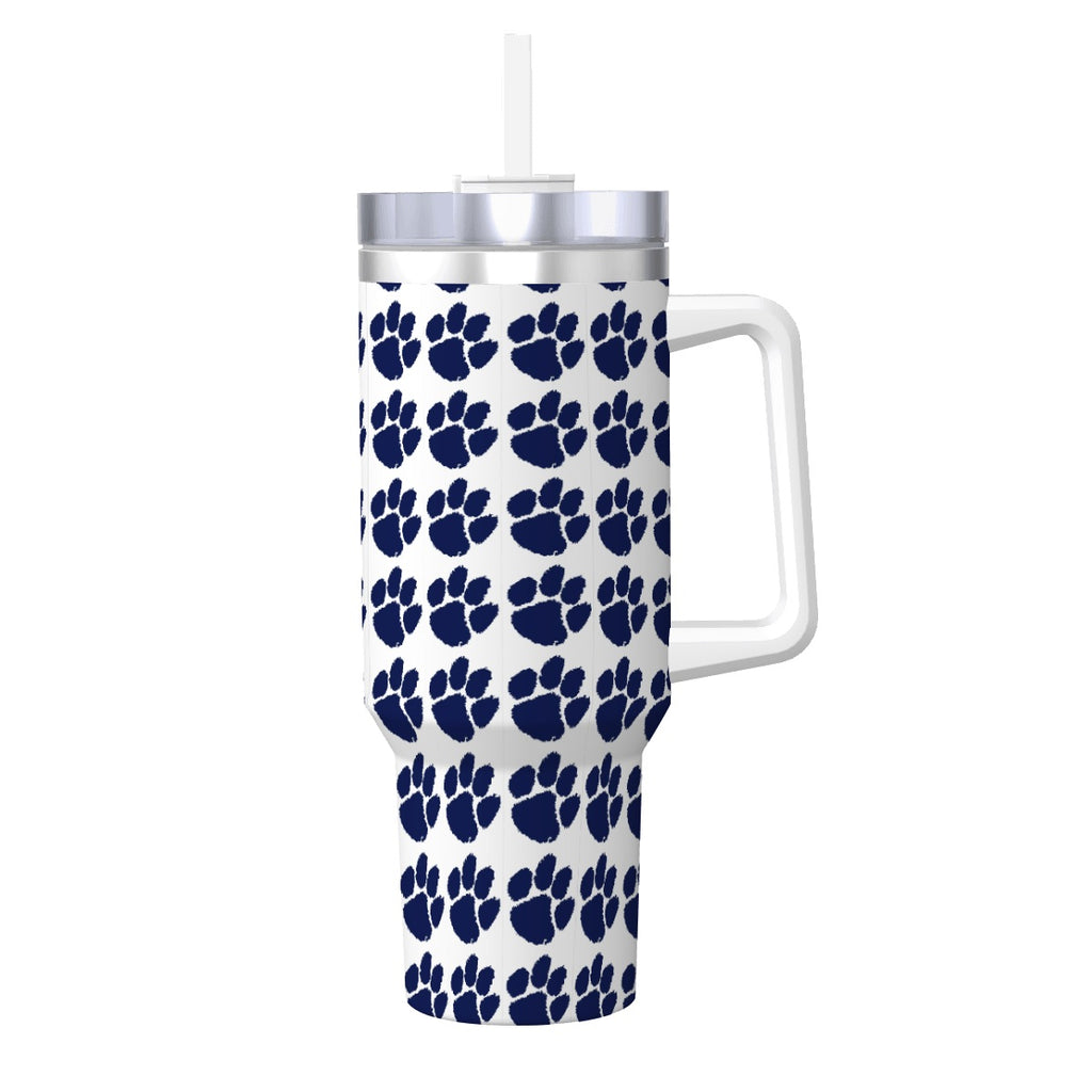 Edgewood Paw Print Travel Coffee Mug with Handle and Straw (40oz) 3562876920653970271208586780023905902919680n
