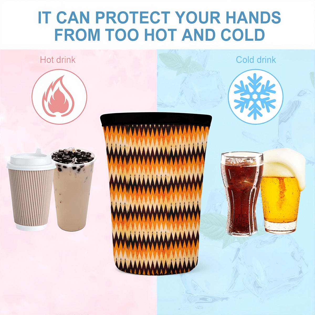 Halloween Inspired Neoprene Koozies Cup Sleeves 3pcs 1